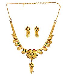 Gold Plated Bridal Necklace Set