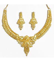Gold Plated Bridal Necklace Set