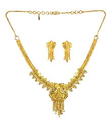 Gold Plated Bridal Necklace Set