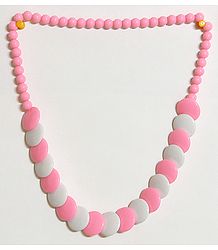 Light Pink and White Bead Necklace