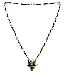 Black and White Stone Studded Mangalsutra