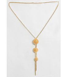 Light Peach Color Metal Necklace