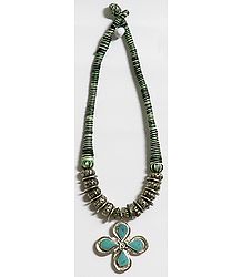 Metal Necklace and Earrings