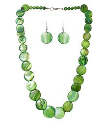 Shell Necklace in Green