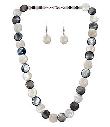 Shell Necklace in Black and White