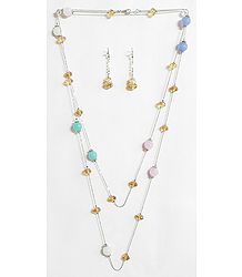 Multicolor Crystal Bead Necklace Set