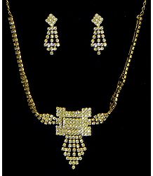 White Stone Studded Necklace