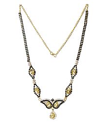 Black and White Stone Studded Mangalsutra