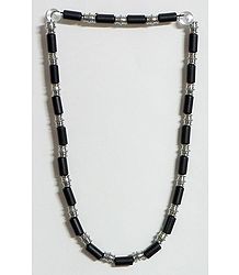 Black Bead Stretch Necklace