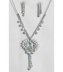 White Stone Studded Party Jewelry