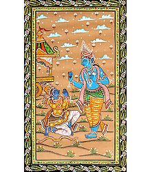 Arjuna Lays Down His Arms as Krishna Extolls Him to Fight the War