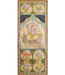 Seven Dancing ganesha