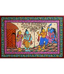 Lakshman Cuts Surpanakha's Nose in Presence of Rama and Sita