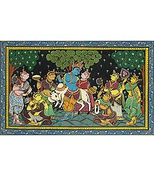 Radha Krishna with Gopinis