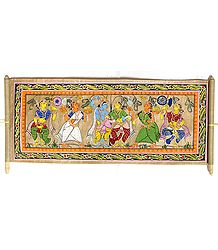 Radha Krishna with Gopinis - Wall Hanging