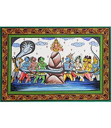 Samudra Manthan - Gods and Demons Churn the Ocean