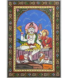 Shiva Sitting with Parvati