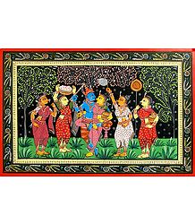 Yugal Milan of Radha and Krishna
