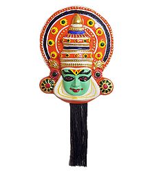 Kathakali Papier Mache Mask - Arjuna from Mahabharata