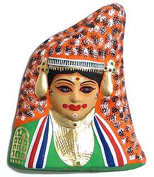 Draupadi from Mahabharata in Kathakali Style Wall Hanging