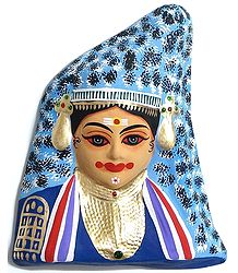 Draupadi from Mahabharata in Kathakali Style - Wall Hanging