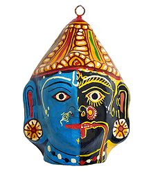 Kali and Krishna Combined Mask - Wall Hanging