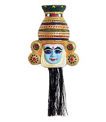 Kathakali Papier Mache Mask - Krishna from Mahabharata