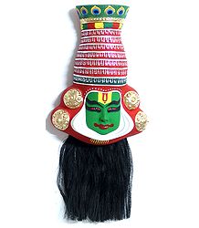 Wall Hangintg Kathakali Papier Mache Mask - Krishna from Mahabharata