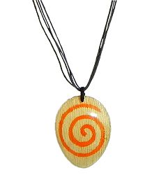 Coconut Shell Pendant with Cord