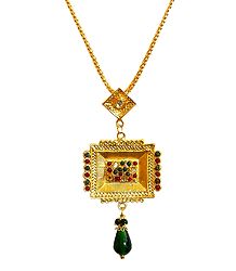 Gold Plated Pendant with Chain