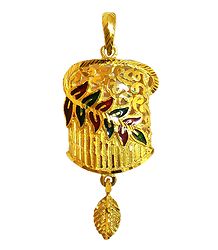 Gold Plated Lacquered Pendant