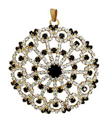 Faux Zirconia and Garnet Stone Studded Pendant