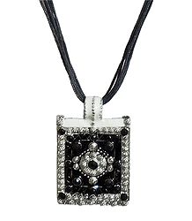 Stone Studded Metal Pendant