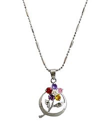 Multicolor Stone Studded Pendant