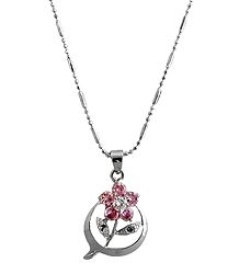 Pink Stone Studded Pendant