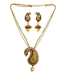 Pendant with Chain and Earrings