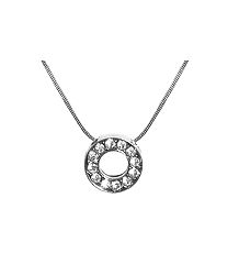 Alphabet O Pendant with Chain