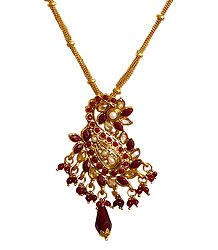 Polki Pendant with Earrings