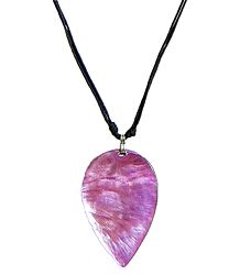 Dark Mauve Lacquered Shell Pendant