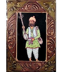 Ektara Player - Print on Hardboard - Wall Hanging