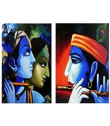 Radha Krishna - Set of 2 Posters