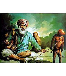 Madari - Roadside Entertainer with Dancing Monkey