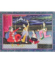 Courtesans Entertain the King