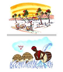 Shepherd and Dhaki - Set of 2 Small Posters