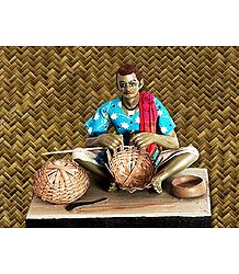 Basket Weaver Photo - Unframed Photo Print on Paper