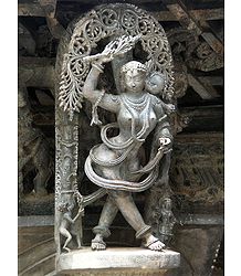 Beautiful Maiden - Temple Sculpture from Belur, Karnataka, India