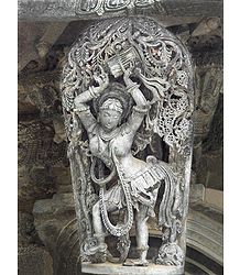 Dancing Lady - Temple Sculpture from Belur, Karnataka, India
