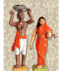 Coal Collecter Couple Photo - Unframed Photo Print on Paper