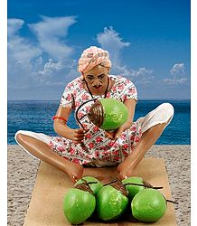 Coconut Seller Photo - Unframed Photo Print on Paper