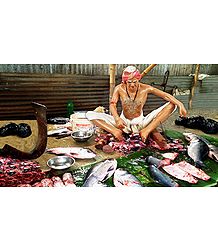 Fish Seller Photo - Unframed Photo Print on Paper